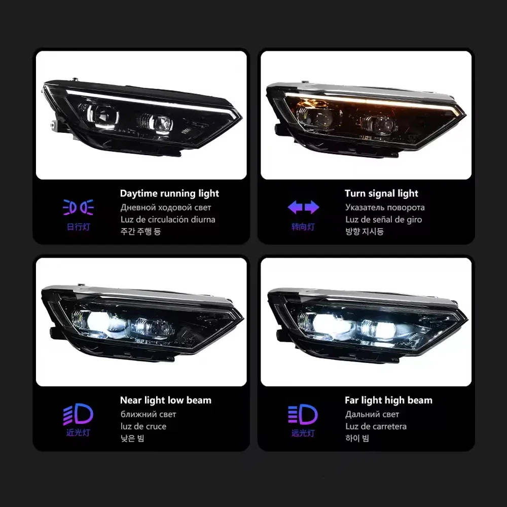 

TYPY Car For VW Passat B8 LED Headlight Upgrade Modified to New DRL Dynamic Turn Signal LED Headlight 2016-2022 Auto Accessories