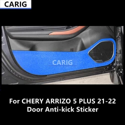 For CHERY ARRIZO 5 PLUS 21-22 Door Anti-kick Sticker Modified Carbon Fiber Pattern Interior Car Film Accessories Modification
