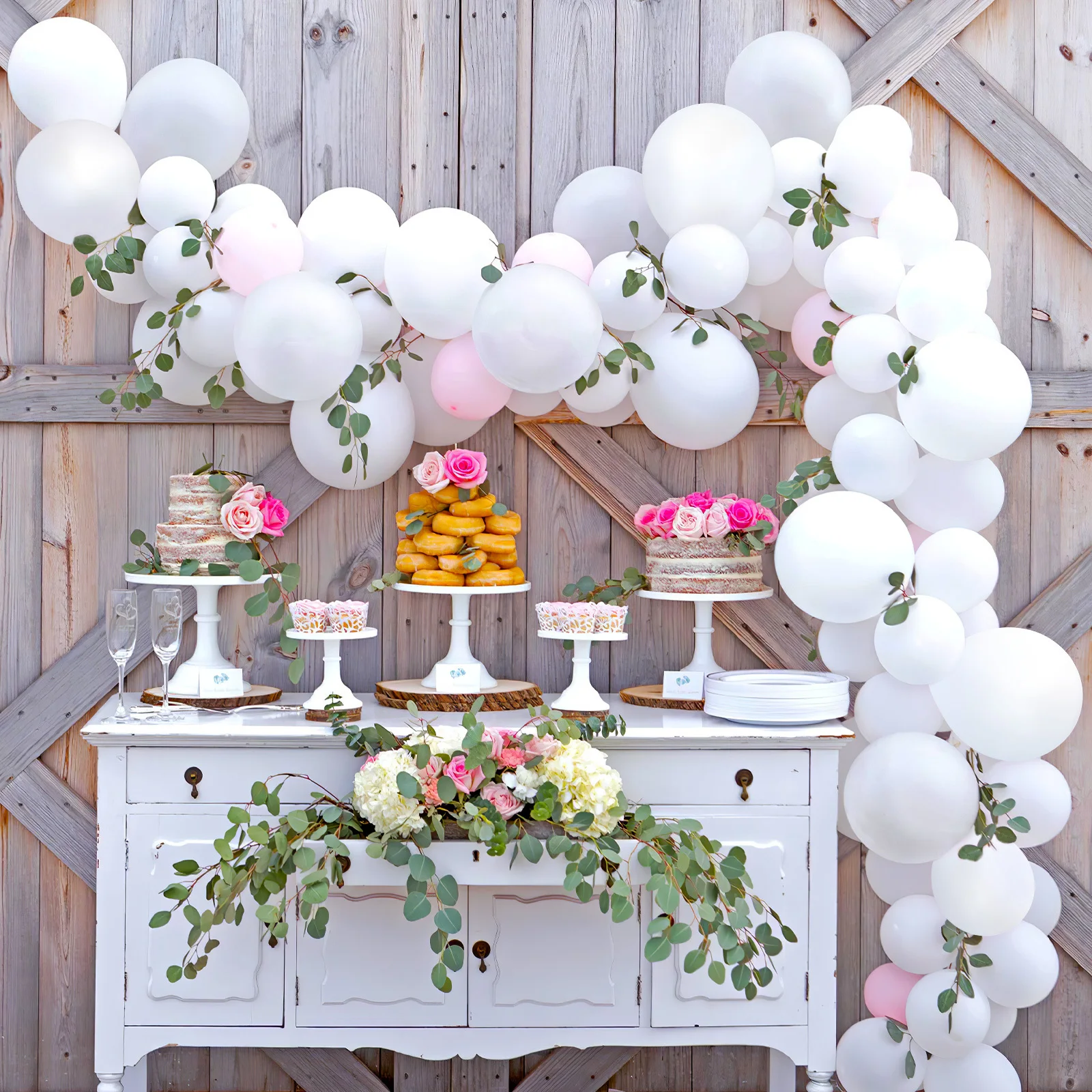 

100Pcs Pearl White Latex Balloons Metallic 12 Inch Bright Color Balloon Party Celebration Helium Metallic Balloon