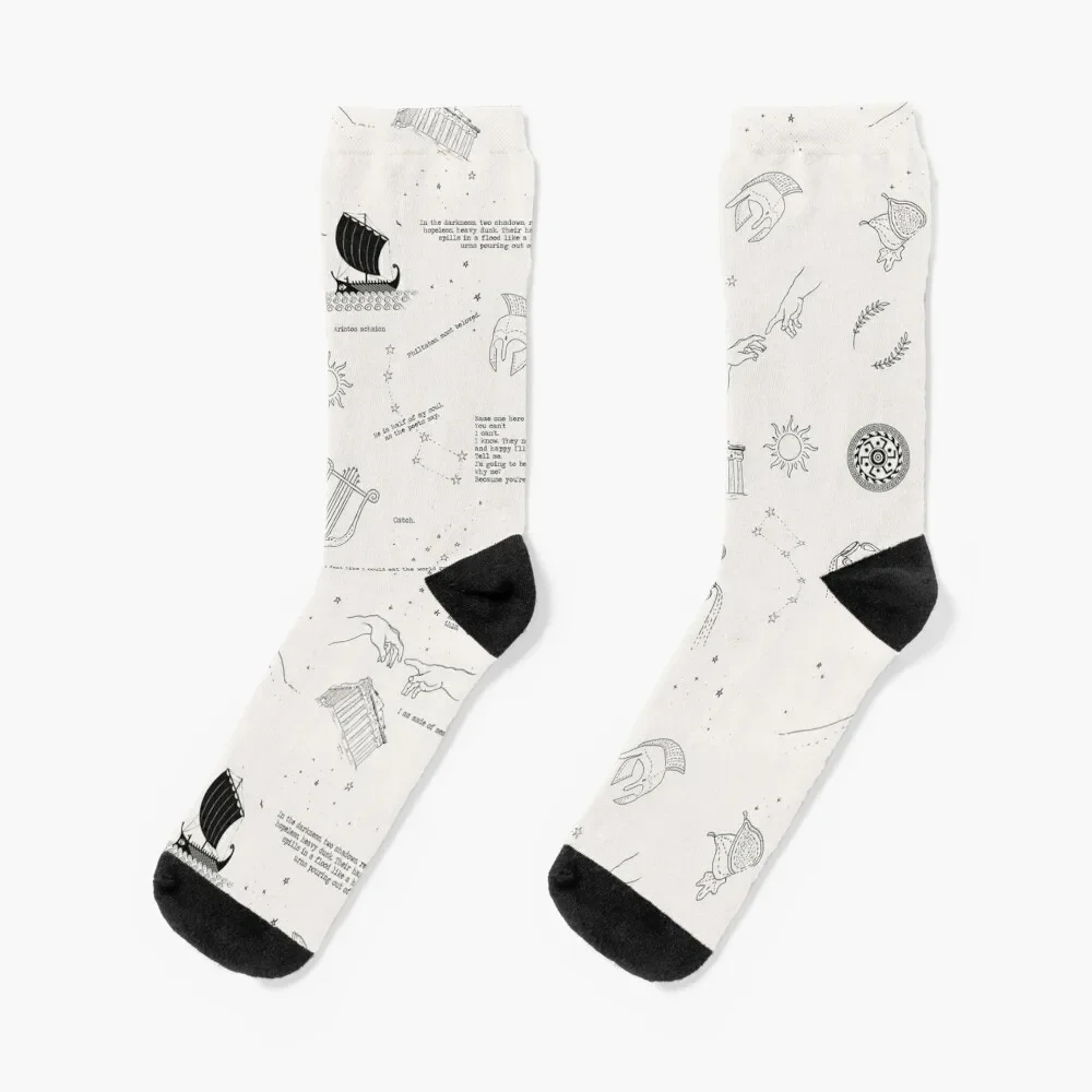 

the song of achilles Socks gym floor valentine gift ideas Designer Man Socks Women's