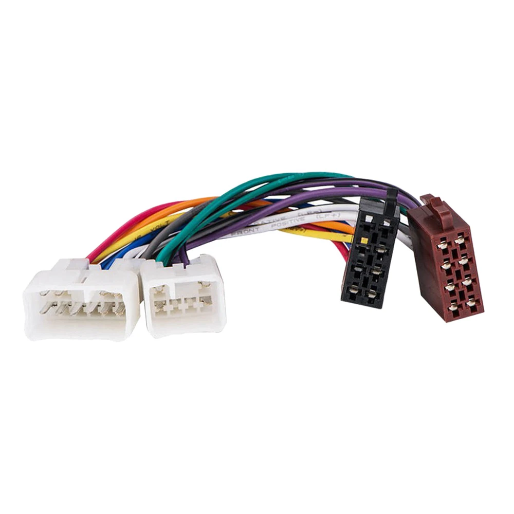 Car Stereo Radio ISO Cable Adapter ABS Universal Male Plug To Female Connector Wiring Harness Automobile Accessories