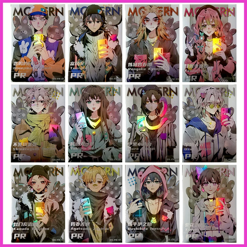 

Anime Demon Slayer Rare PR Refraction Foil Tsugikuni Yoriichi Tsuyuri Kanao Toys for boys Collectible Cards Birthday Present