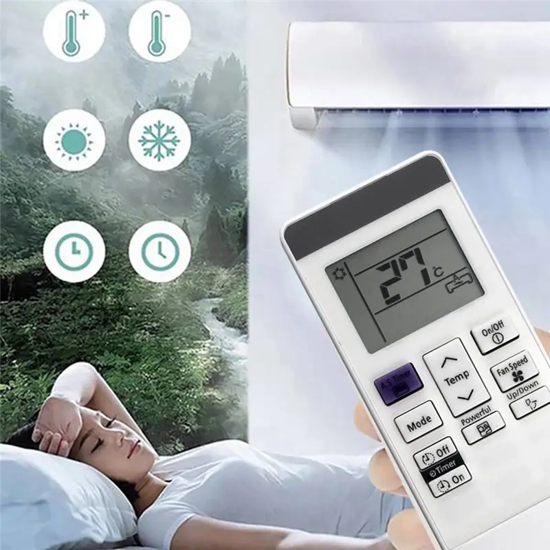 B76B Replacement RAR-MOA5 A/C Remote Control for Hitachi RAR-MOA5 Air Conditioner White
