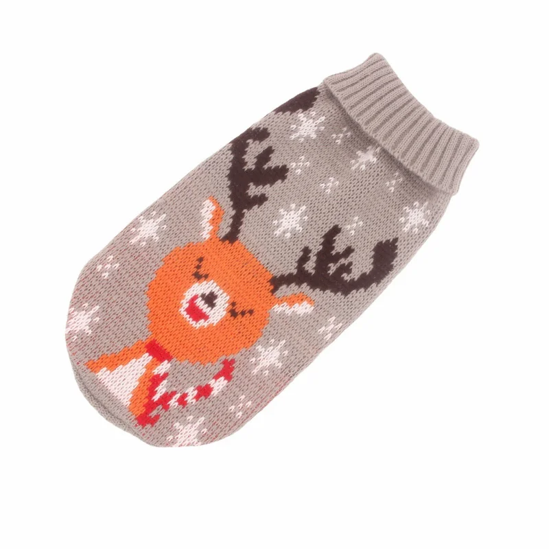 Dog & Cat Christmas Sweaters Pet Winter Knitwear Xmas Clothes Warm Coats Reindeer Snowflake Argyle Sweater For Kitty Puppy