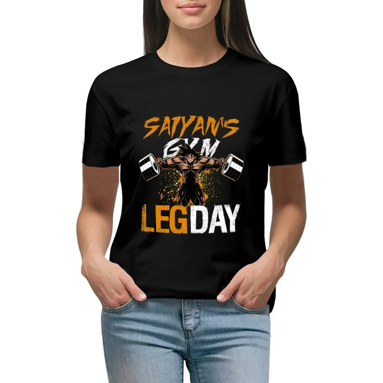 LEG DAY T-Shirt Short sleeve tee animal print shirt for girls vintage clothes t shirt Women