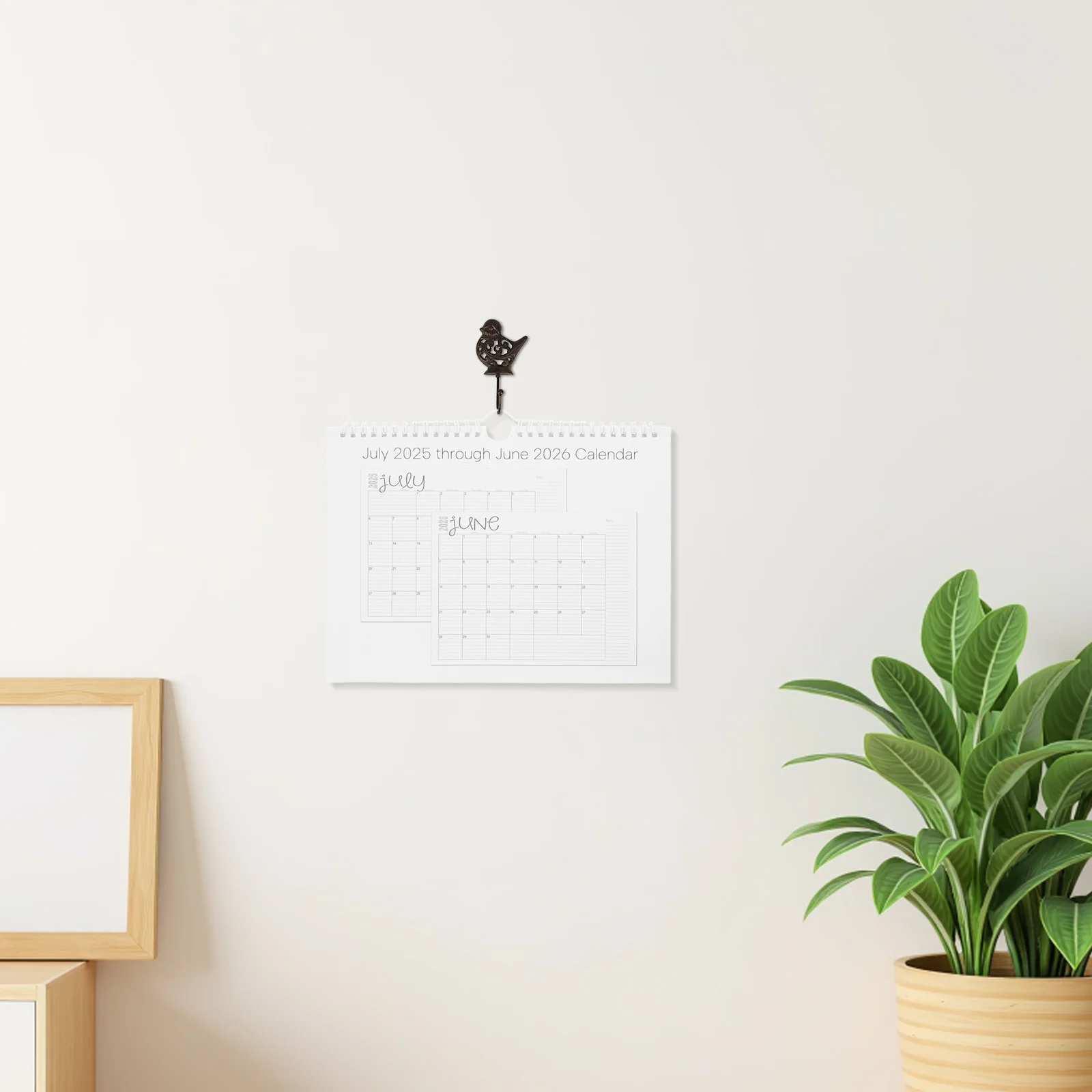 

Настенный бумажный календарь-планировщик на 2026 год, многоразовый еженедельный и ежемесячный для офиса