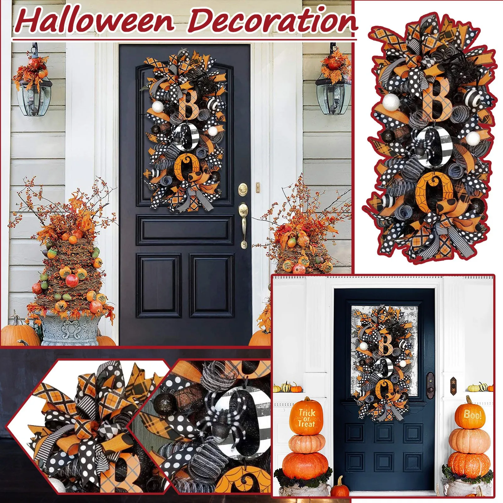 Elegant Door Wreath Halloween Decoration Top Rated Personalized Letter Garland Trending Fall Porch Sign Indoor Wall Decor 2026