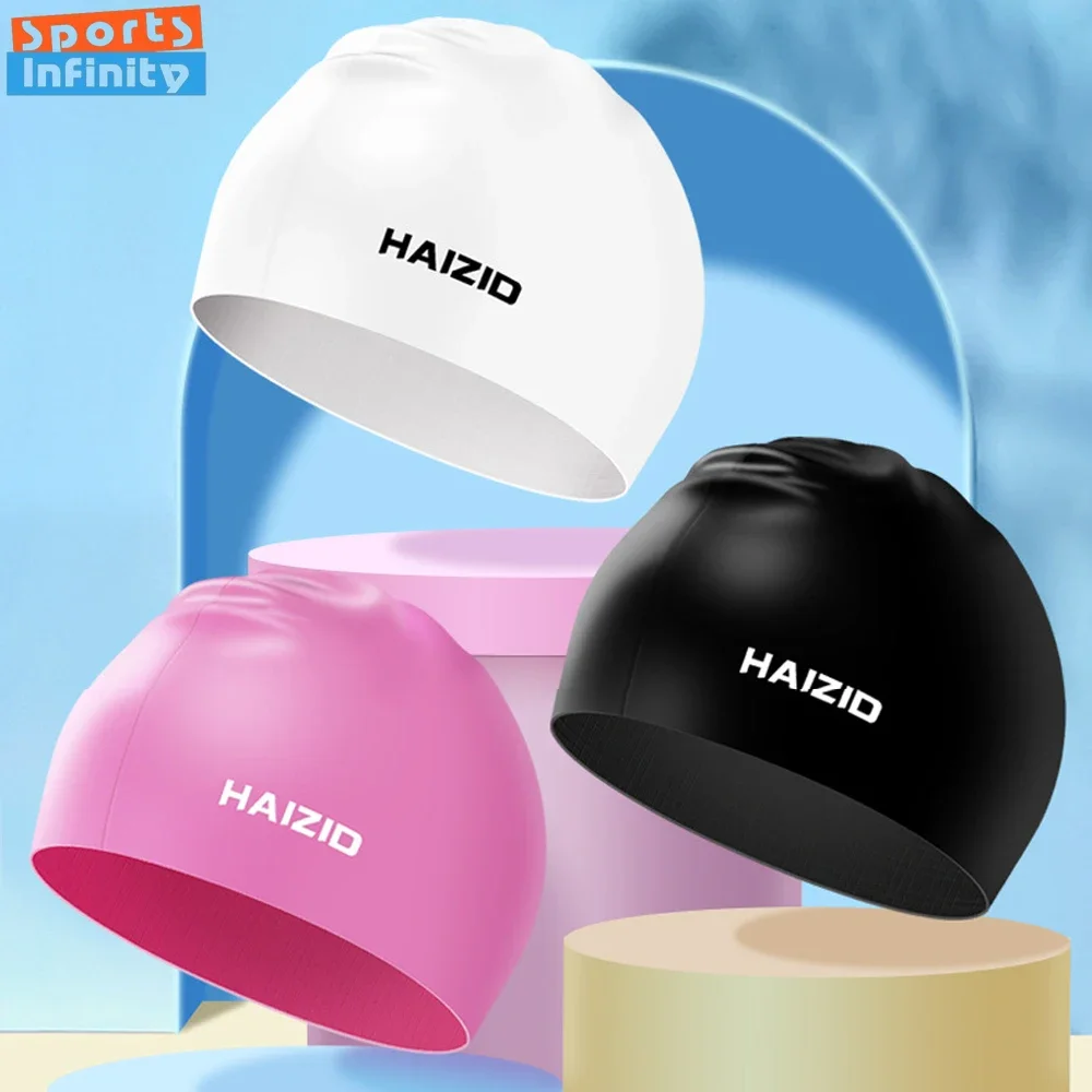 Elastic and Soft Silicone Swimming Caps Waterproof Ear Protection Parent Child Swimming Hats Enlarged Swimm Cap Pool Accessories