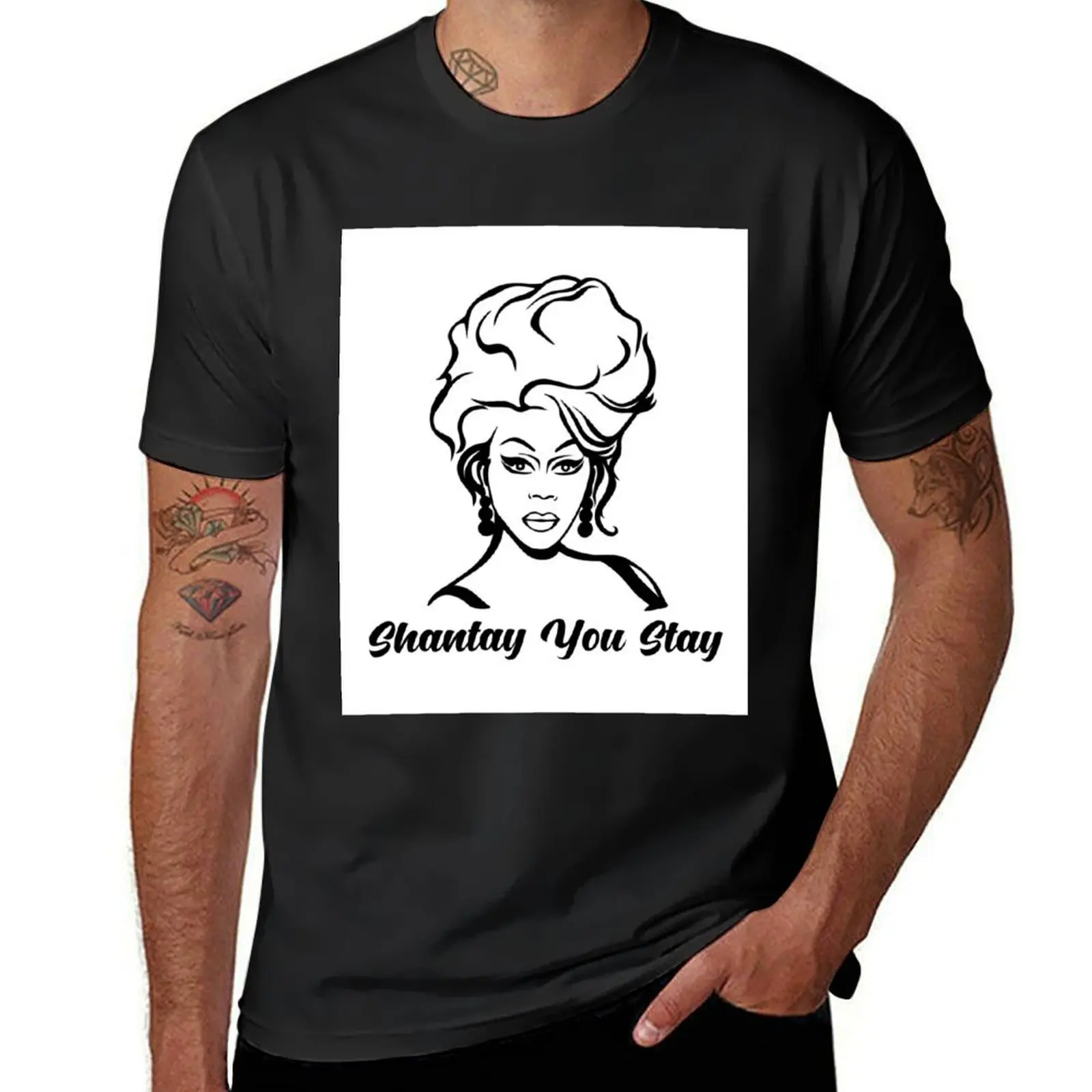 RuPaul Shantay You Stay T-Shirt anime clothes funnys Short sleeve tee slim fit t shirts for men