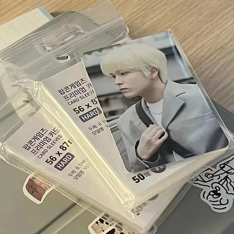 50-шт-Корейские-прозрачные-hd-чехлы-для-карточек-k-pop-айдолов-защитные-пакеты-для-маленьких-карточек-альбомные-пакеты-чехлы-для-игровых-карточек-popcorn