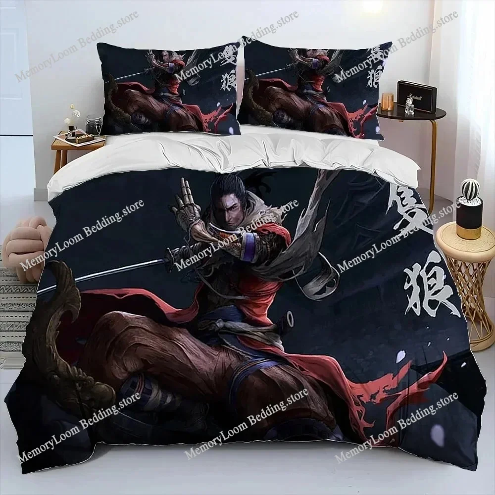 Game S-Sekiro Shadows Die Twice Bedding Set Boys Girls Twin Queen Size Duvet Cover Pillowcase Bed Kids Adult Home Textileextile