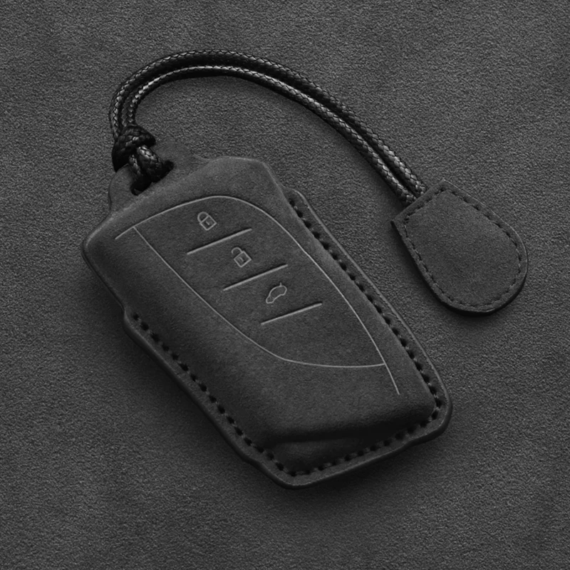 Leather Car Key Case For Lexus NX GS RX IS ES GX LX RC 200 250 350 LS 450H 300H 2017 2018 2019 2020 Suede Keychain Accessories