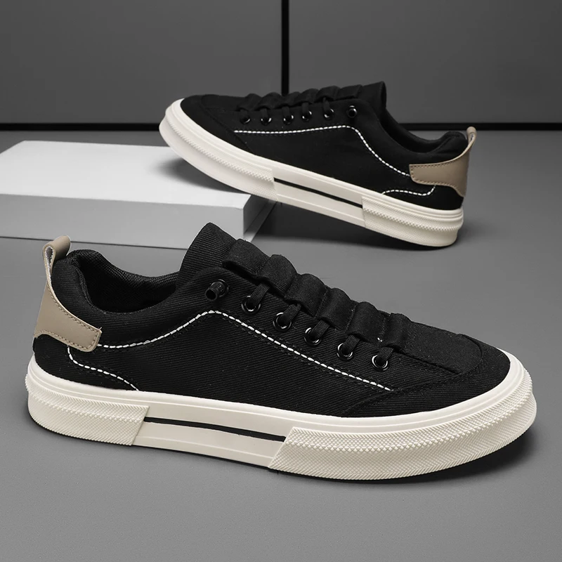 

Men's Breathable Canvas Casual Walking Shoes Non-Slip Lightweight Comfortable Sneakers for Male