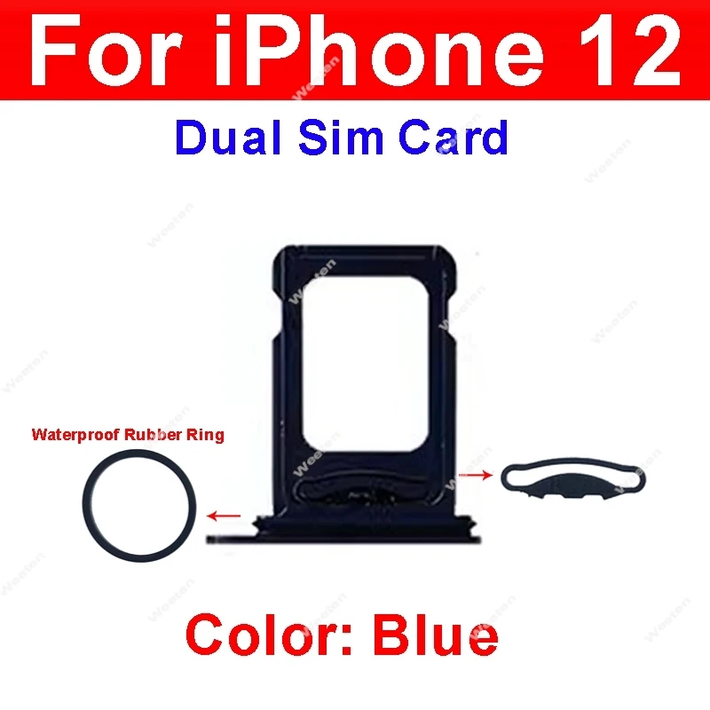 SIM Card Tray For iphone 12 Dual Single SIM Card Holder SIM Card Reader Slot Replacement