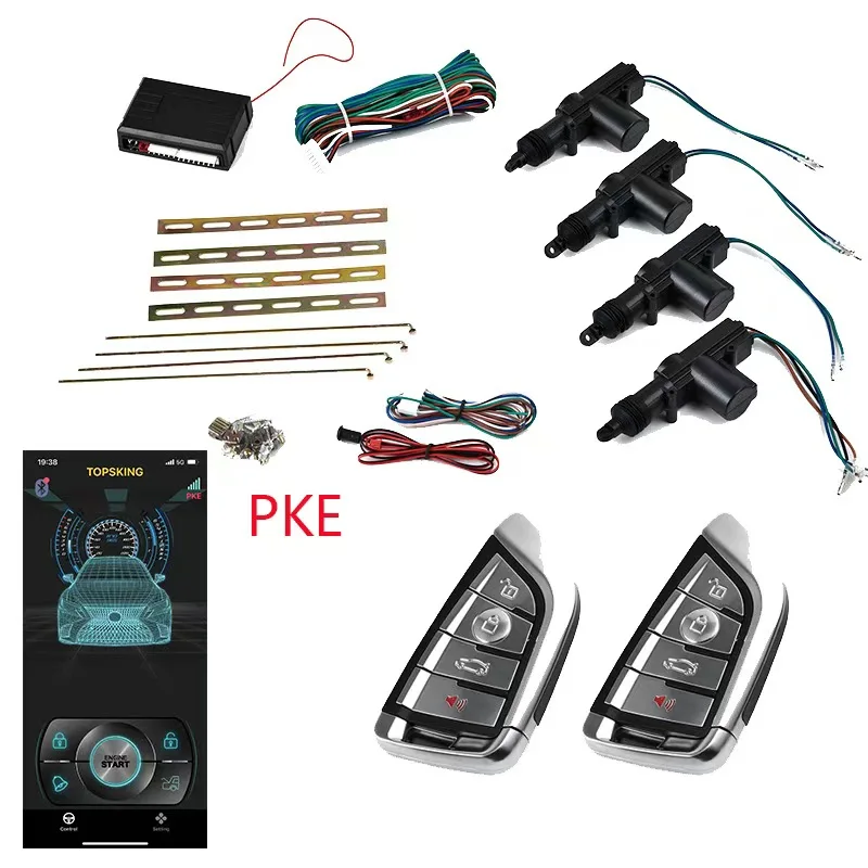 Remote Control Keyless Entry System ABS Central Lock with Mobile App Control and Induction Automatic Unlock for Doors & Windows