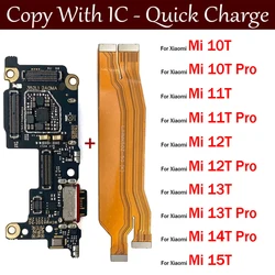 New For Xiaomi Mi 10T 11T 12T 13T 14T 15T Pro USB Charger Dock Connector Charging Board Port Main Board Mainboard Flex Cable