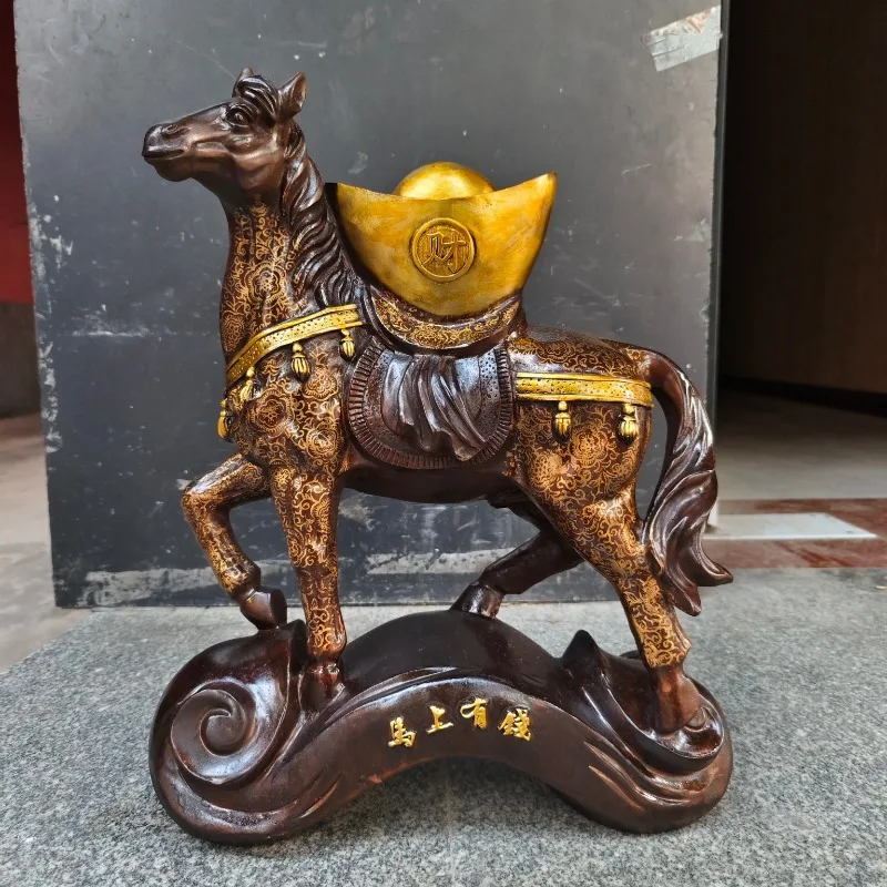 Bronze horse ornament, zodiac horse, home office store opening gift, handicraft decorative ornament