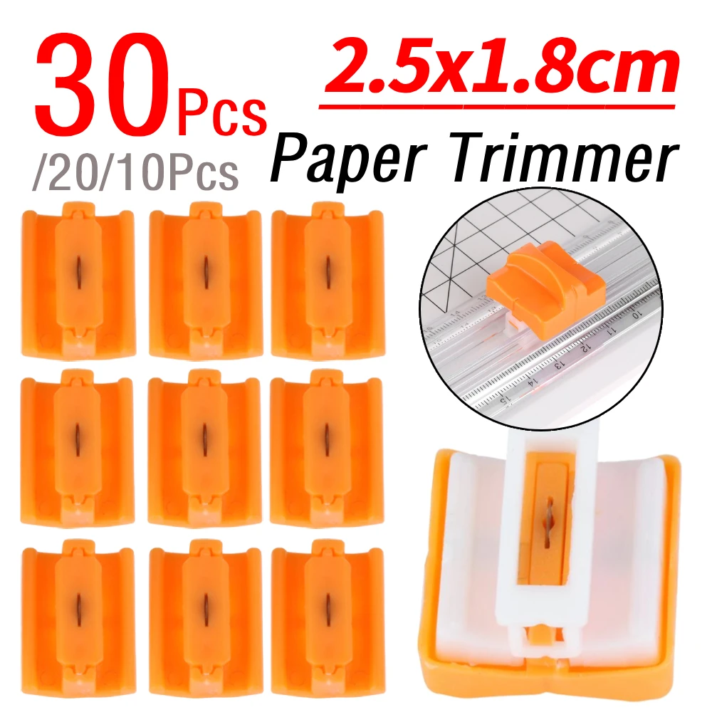 10/20/30Pcs A4 A5 Paper Trimmer Desktop Cutter Spare Knife Machine Paper Cutter Metal Blade with Automatic Security Safeguard