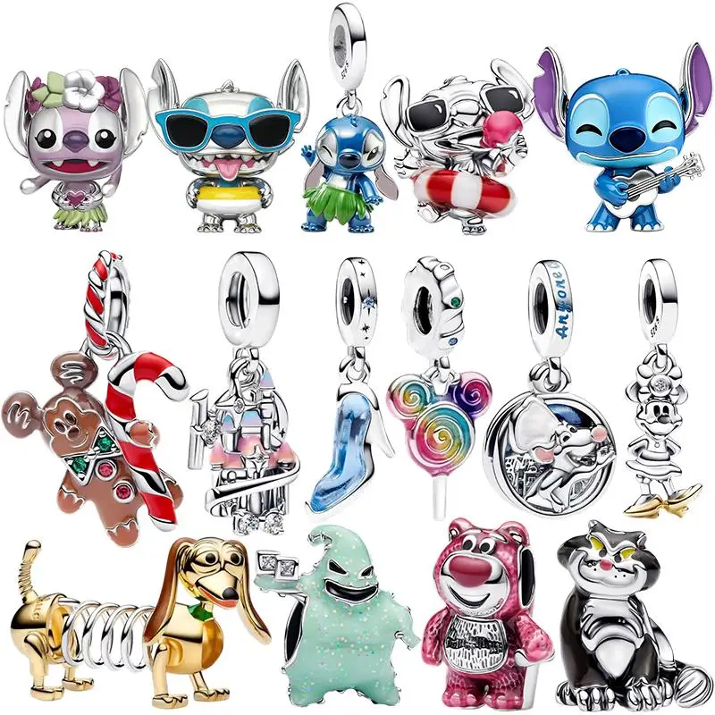 925 Silver A Blue Koala On A Seaside Vacation Charms Pendant Fit For Necklace Original Bracelet DIY Fine Women's Party Gift