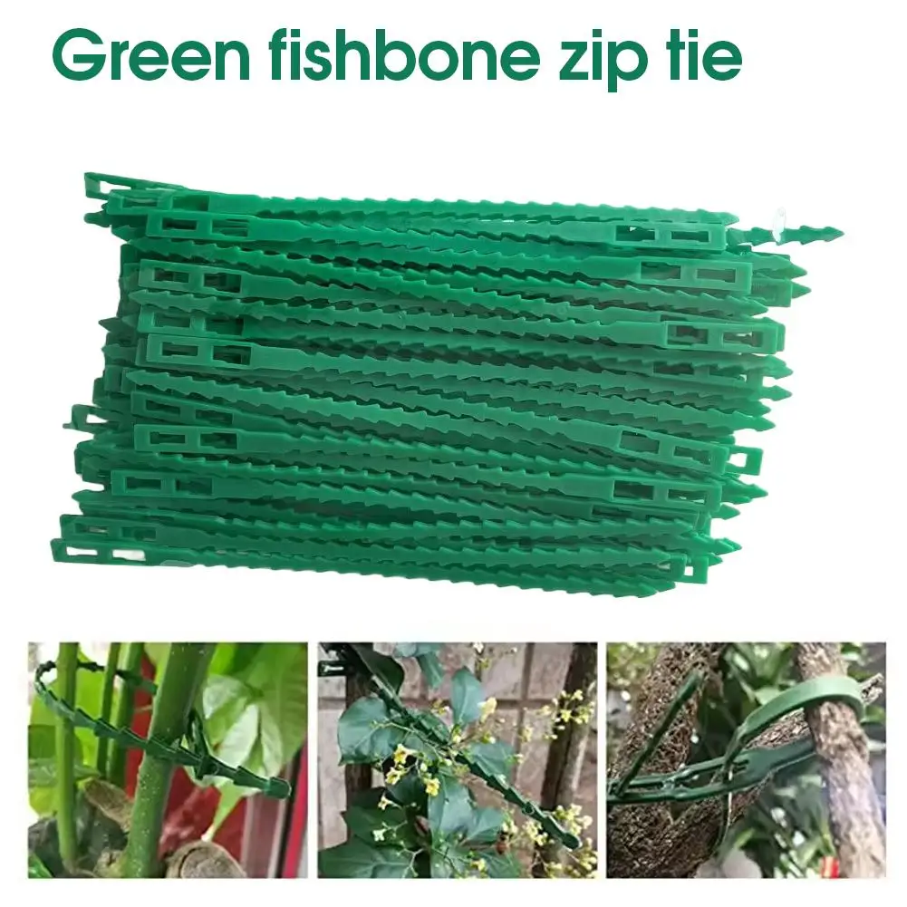 Reusable Garden Cable Ties Plant Vine Tree Shrubs Support Fastener Locking Nylon Adjustable Zipper Cables Ties Organizer Tools