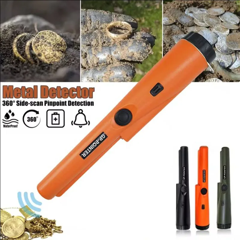 High Sensitivity Metal Detector for Outdoor Adventure Handheld Metal Detector Pinpointer Gold Finder Waterproof 360° Side Scan