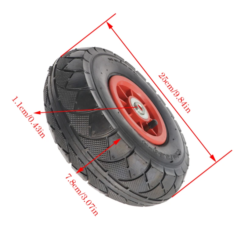 Set of Four 4.10/3.50-4 scooter Wheels, High-quality Rubber Tire Accessories for Easy Installation