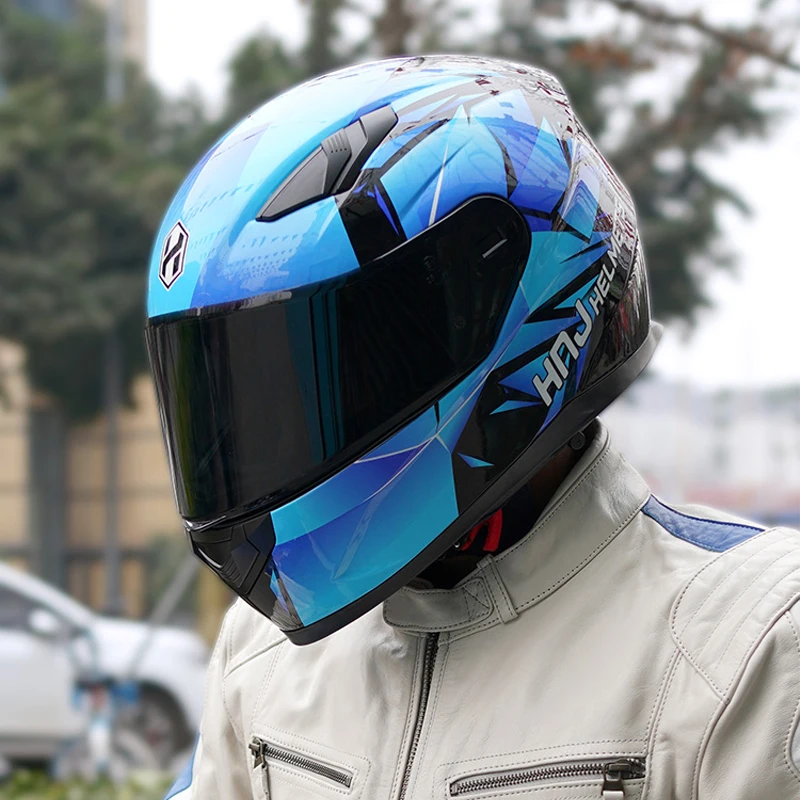 

HNJ Summer Motorcycle Helmet Battery Electric Car Personality Bluetooth Knight Full Helmet Motorcycle Four Seasons Helmet