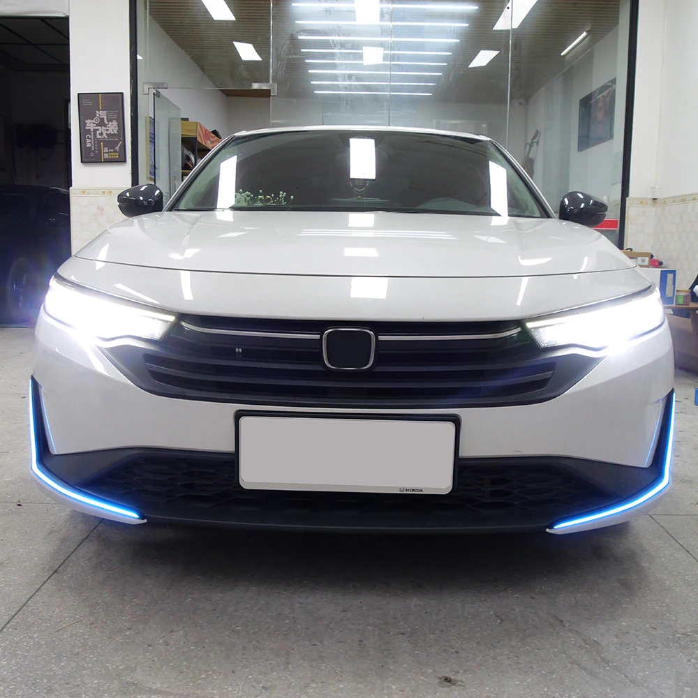 For Honda Integra 2025-Present Front Bumper Upgrade LED Fog Lights Daytime Running Light Assembly Modification Design