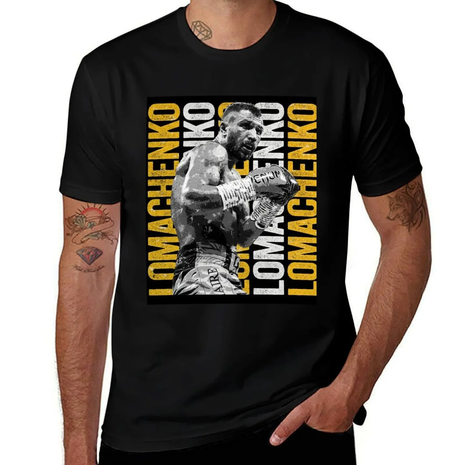 Vasyl Boxing T-Shirt Comfortable Basic Crew Neck Tee T-Shirt