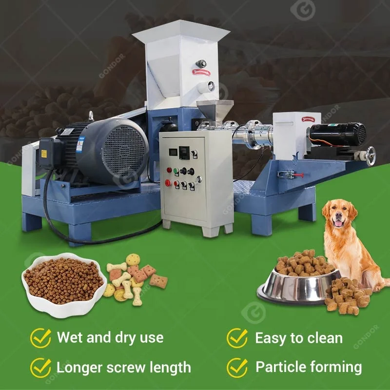 Homemade Stainless Steel Dog Treat Snack Fish Food Homeuse Extruder Mix Process Make Pellet Pet Feed Machine