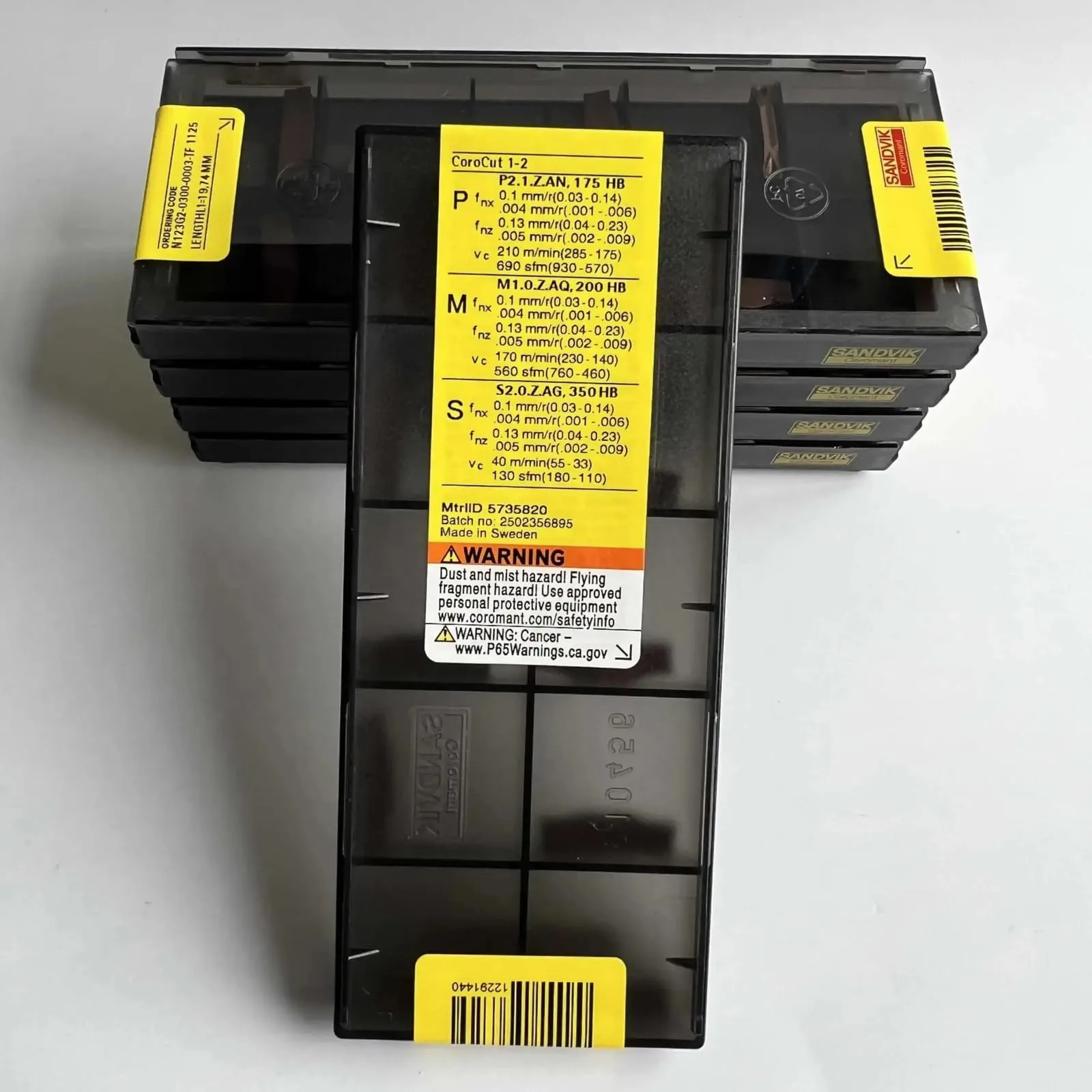 Oryginalne SANDVIK / N123G2-0300-0003-TF 1125 / Płytki z węglika spiekanego CNC, 10 sztuk