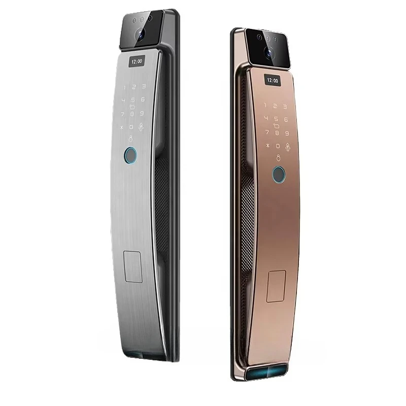 Fully Automatic Smart Fingerprint Password Rfid Face Recognition Intelligent Door Lock  for Front Door