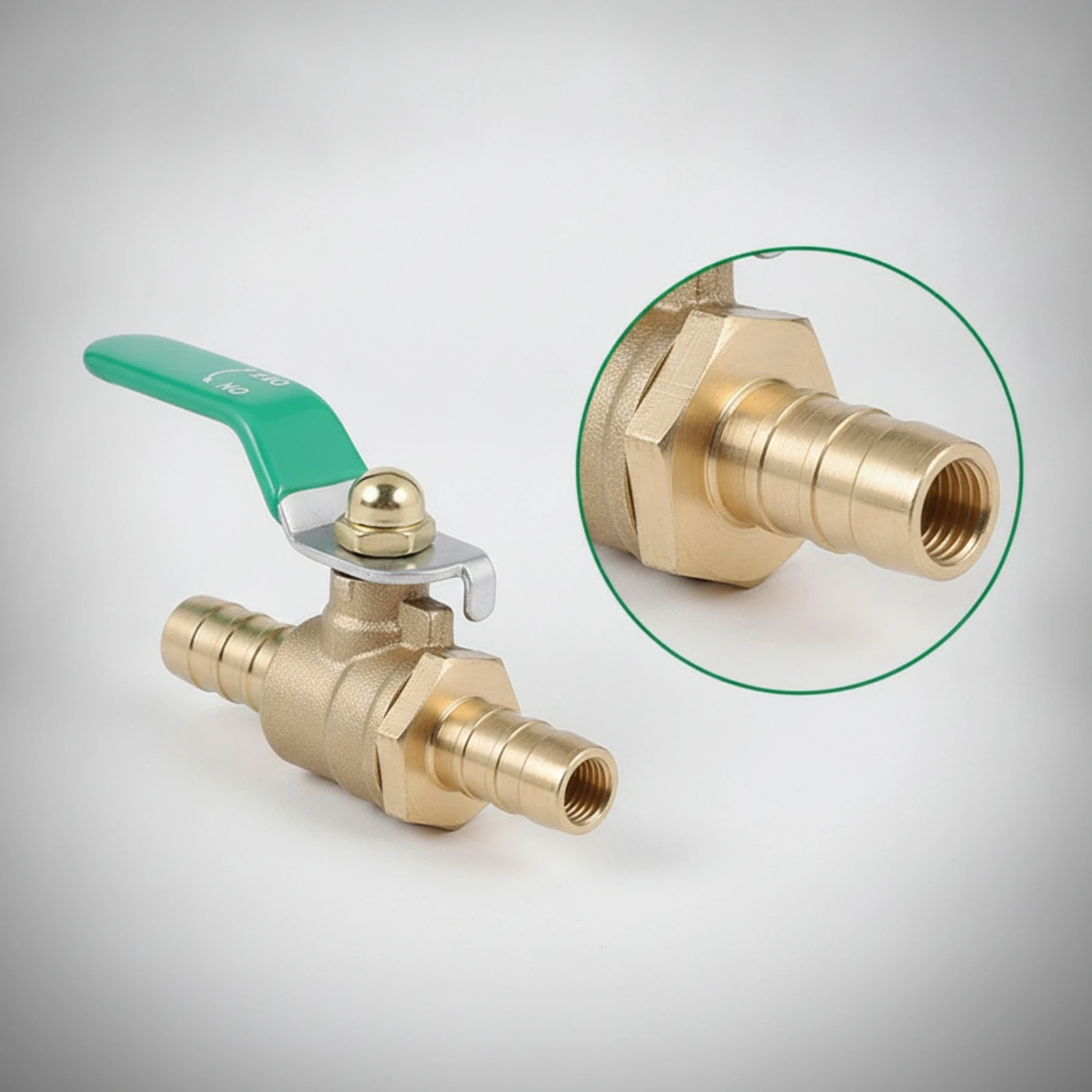 Hose Barb Ball Valve Double-Ended Ball Valve with Lever Handle Hose Barb Fitting Leak-Unobstructed Plumbing Part Secure
