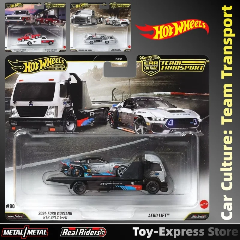 

Hot Wheels Premium 2026 Car Culture: Team Transport Children Kids Toys Hotwheels Mercedes-Benz Ford Mustang 1:64 Car Model Gift
