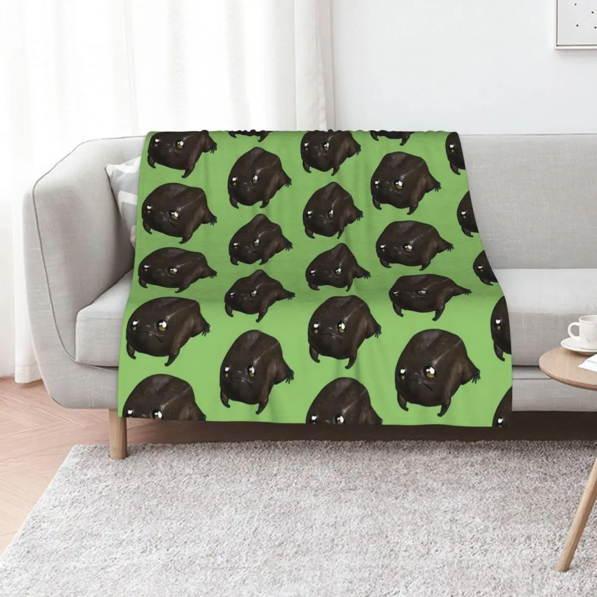 

Black rain frog (Breviceps fuscus) Throw Blanket Luxury Designer Polar Softest Plush Blankets