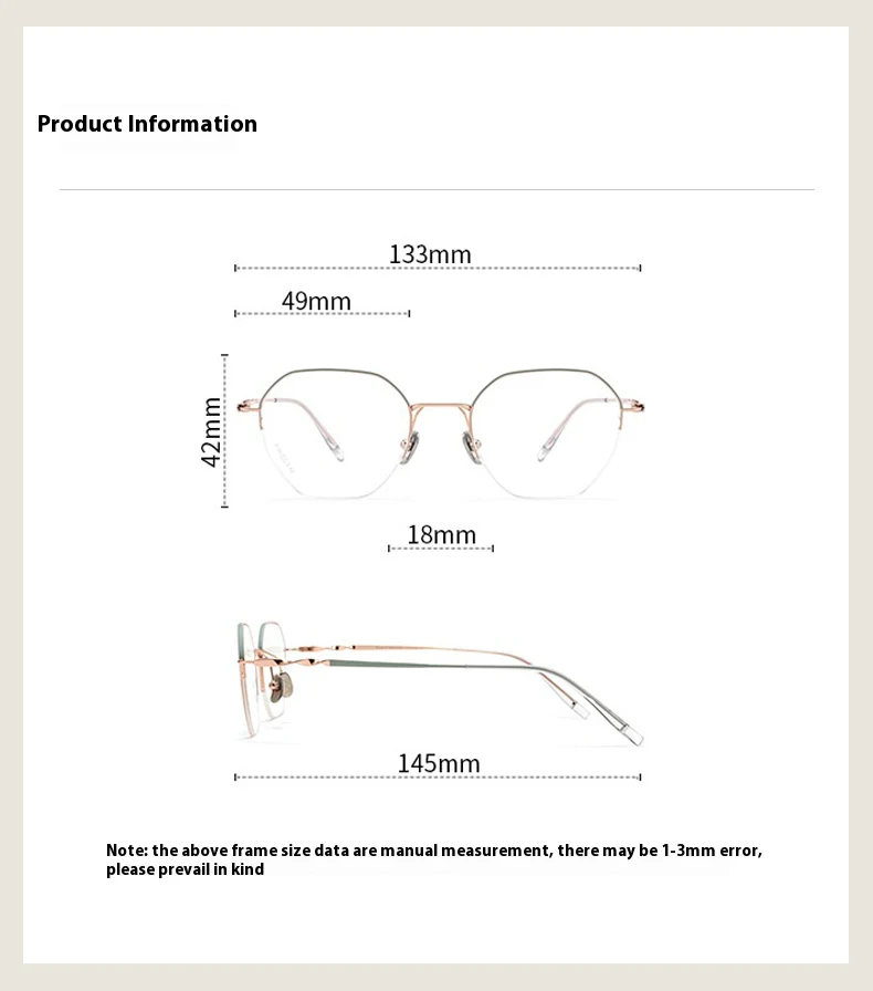 Moda retro de alta qualidade óculos de titânio ultra leve óculos de prescrição semi quadro óptico miopia óculos quadro