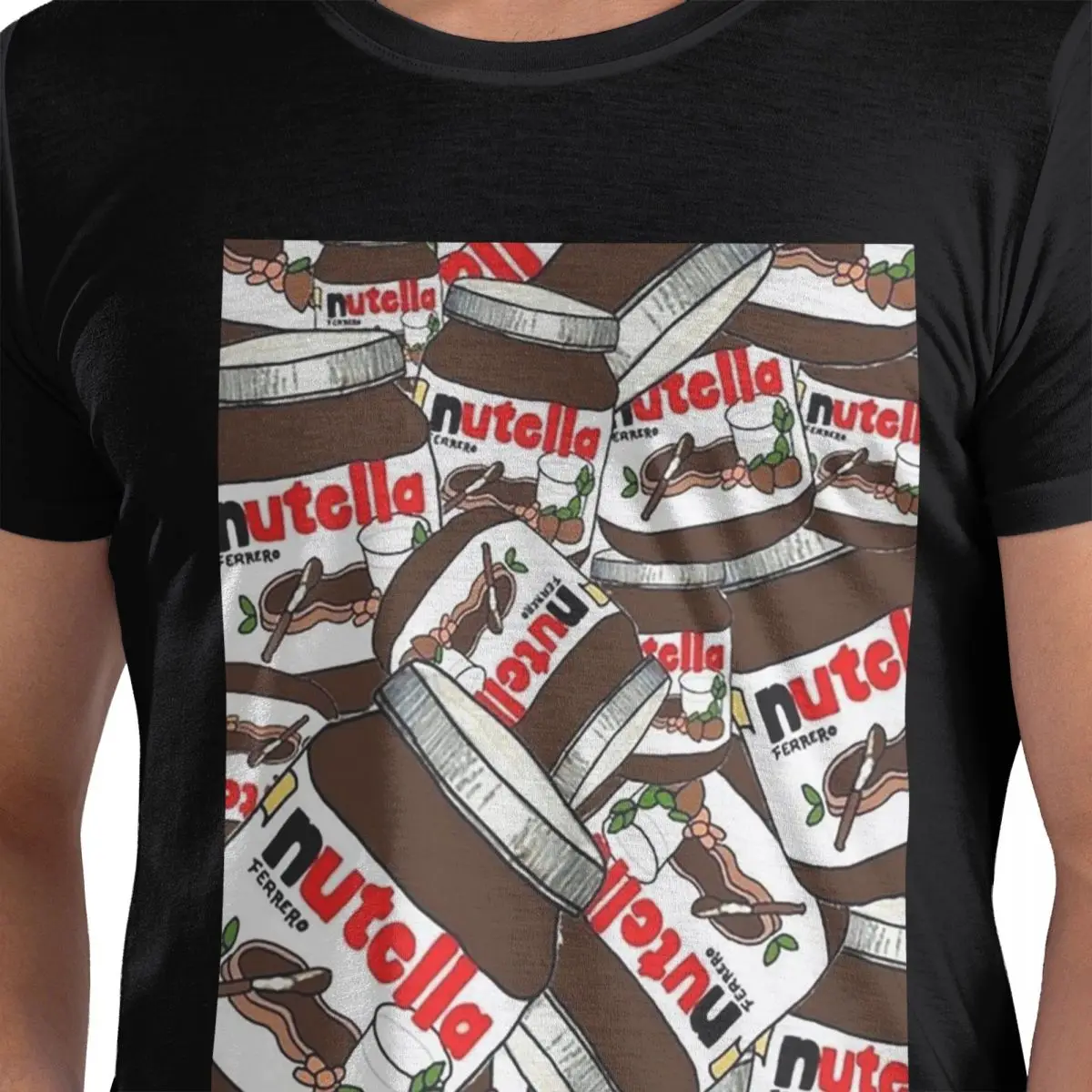 

Jar Of Nutella Chocolate 100% Cotton T-Shirt Men's Classic T Shirts Men Round Neck Short Sleeve S-6XL