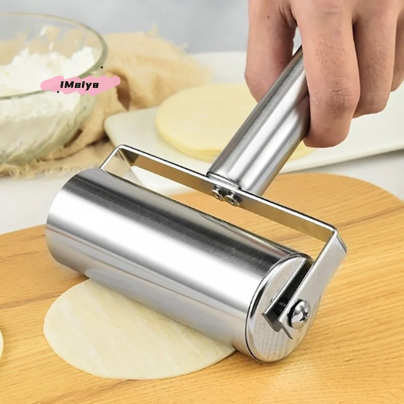 M-Stainless Steel Rolling Pin For Baking Dough Pizza Cookies Cooking Tool Easy And Effortless With Even Thickness