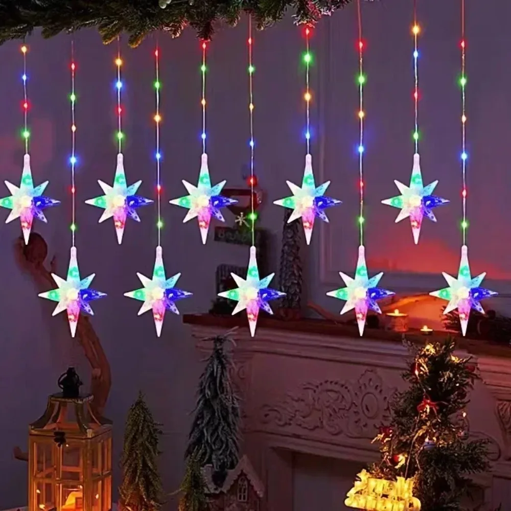Moon/Star/Love Heart Christmas Lights LED String Lights Fairy Curtain Light for Holiday Wedding Party Room Decoration Strip Lamp