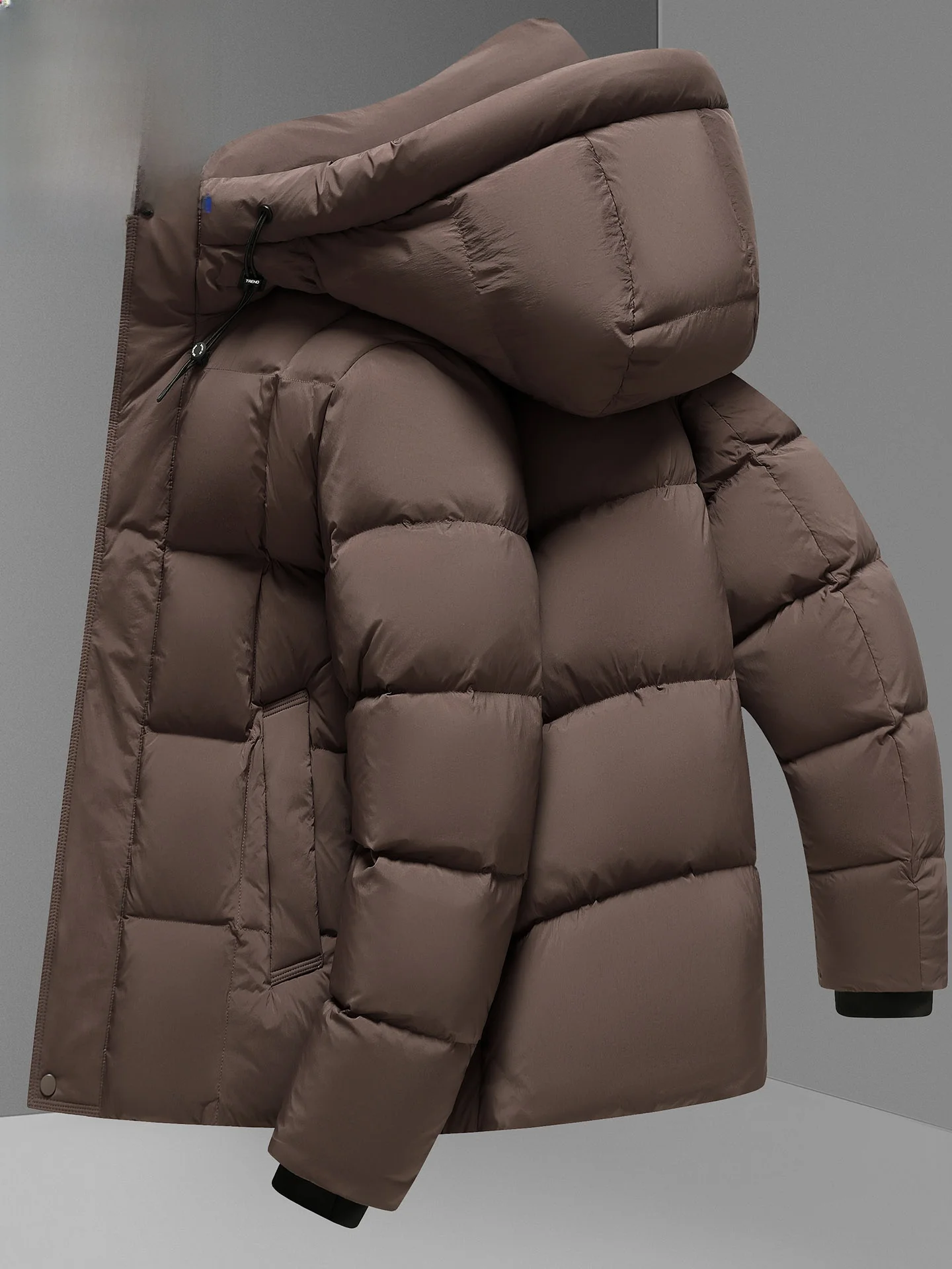 

Утепленная зимняя куртка-пуховик для мужчин с капюшоном, теплая повседневная куртка из нейлоновой ткани с наполнителем из пуха