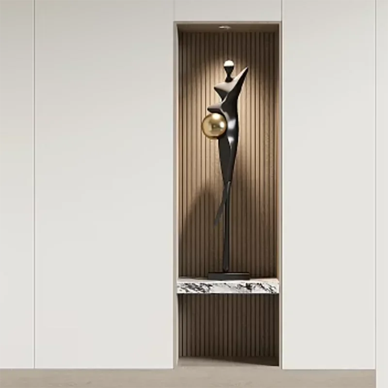 

JC Abstract Figure Fiberglass Sculpture Ornament Gift Living Room Niche Soft Decoration Art Decoration