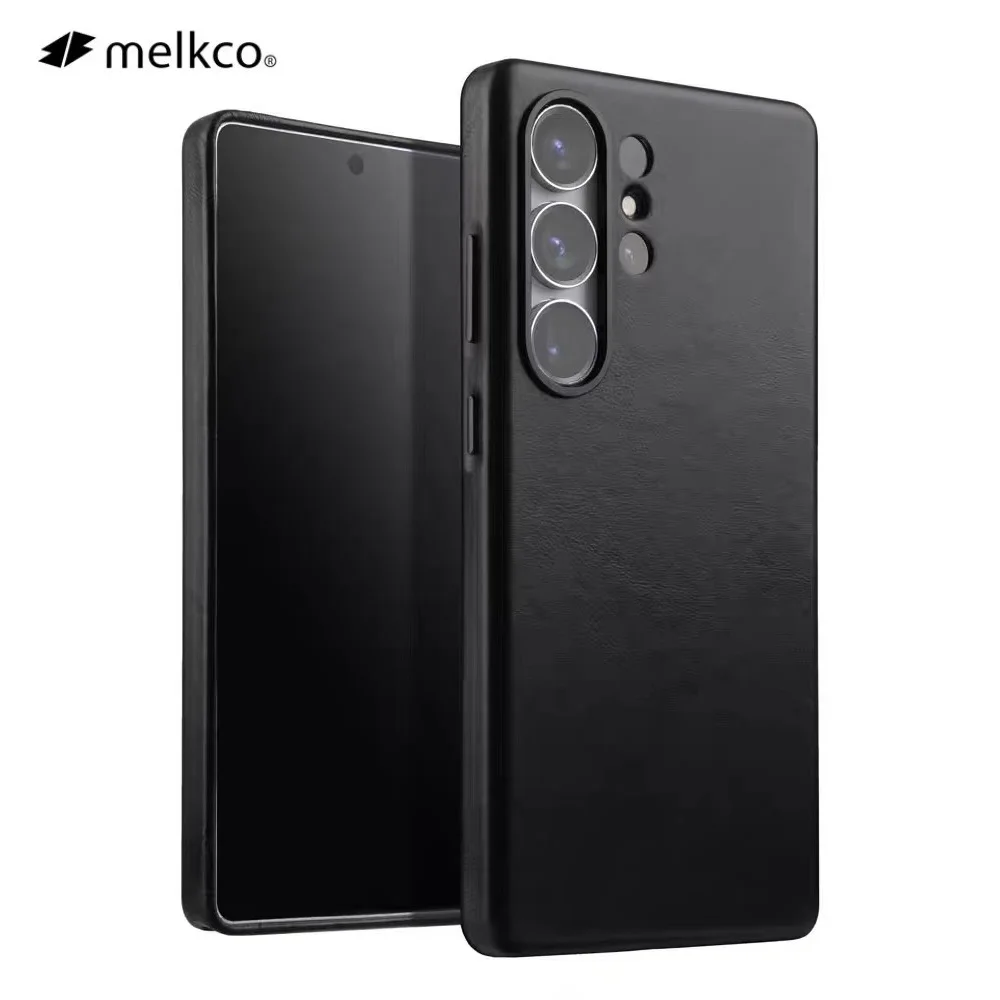 

Melkco Magnetic Wireless Charging Cowhide Leather Case for Samsung Galaxy S25 Ultra S25 Plus Full Protection ShockProof Cover