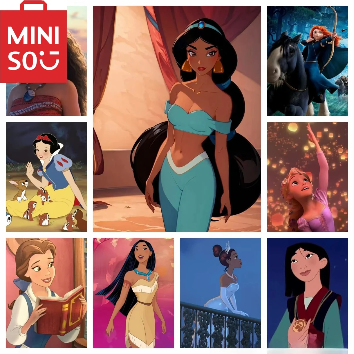 

MINISO DIY картина маслом по номерам принцесса Диснея мультфильм украшение дома стены декор для гостиной лучший уникальный подарок рамки