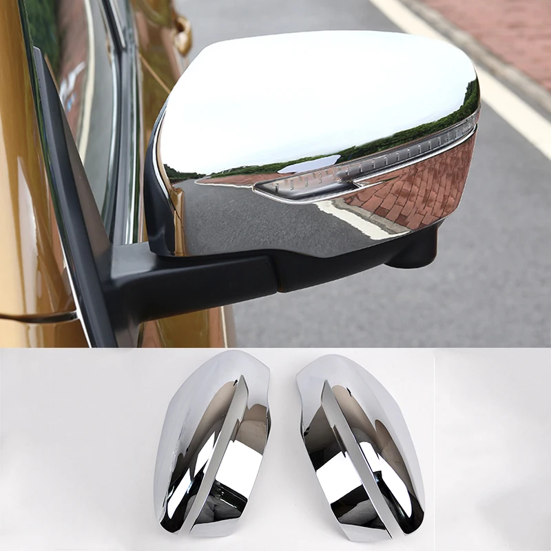 Chrome Door Side Mirror Cover For Nissan Qashqai J11 2014 2015 - 2019 Rogue Sport Trim Rear View Cap Overlay Molding Garnish