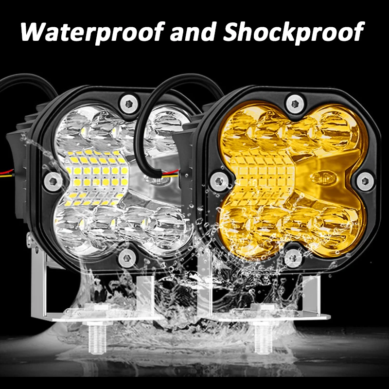 3 Zoll LED-Arbeitsscheinwerfer 12V 24V Pod-Leuchten Scheinwerfer für Motorräder Flutlicht-LED-Leiste Nebelscheinwerfer für Auto LKW 4x4 Offroad ATV – Detail 9
