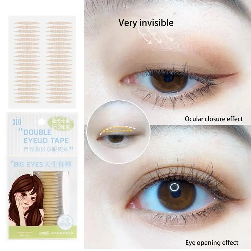 Double Eyelid Sticker Invisible Eyelid Lifter Strips Waterproof Fiber Eyelid Lift Strip Instant Eye Lift Perfect For Uneven