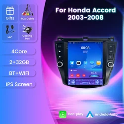 Vertical Screen Android Stereo for Honda Accord 7 2003 2004 2005 2006 2007 2008 Carplay Car Radio GPS Navigation Video Head Unit