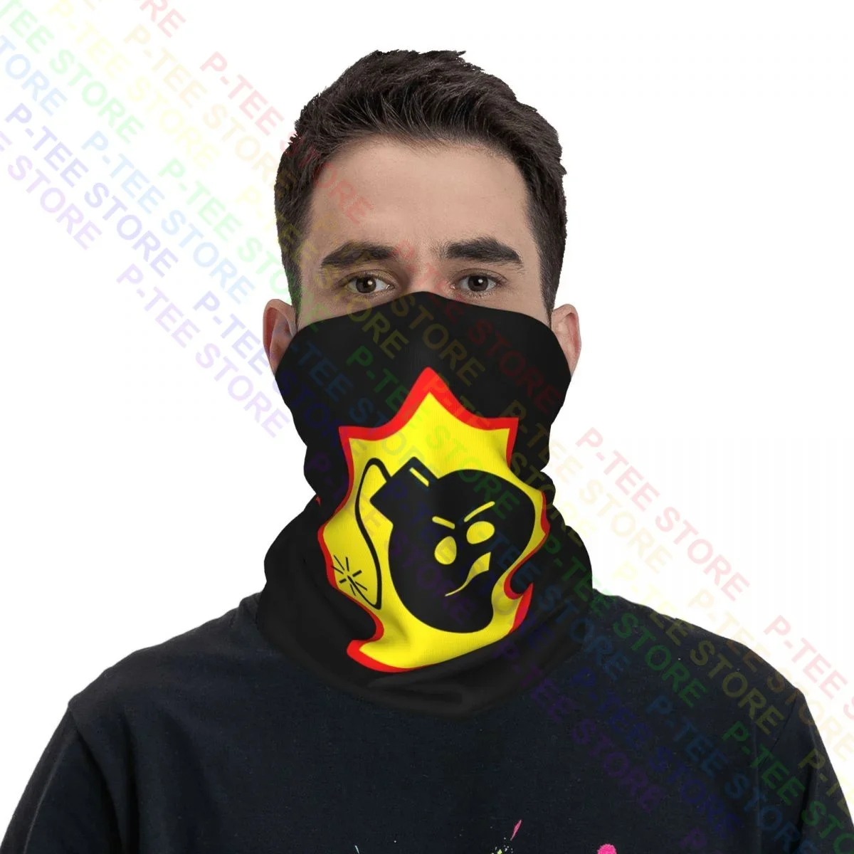 Serieuze Sam Game Logo Gamers Fps Shooter Game Bomb 1 Nek Gaiter Bandana Sjaal Gezichtsmasker Fietsen