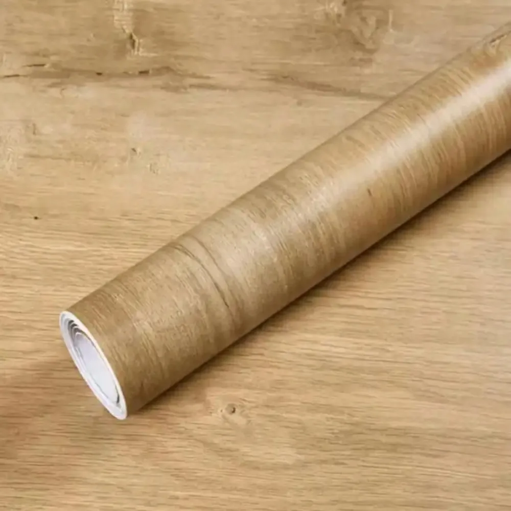 55cm Vinyl Waterproof Wood Grain 3D Stickers for Wardrobe Cupboard Table Closet Furniture PVC Self Adhesive Wallpaper Home Deco