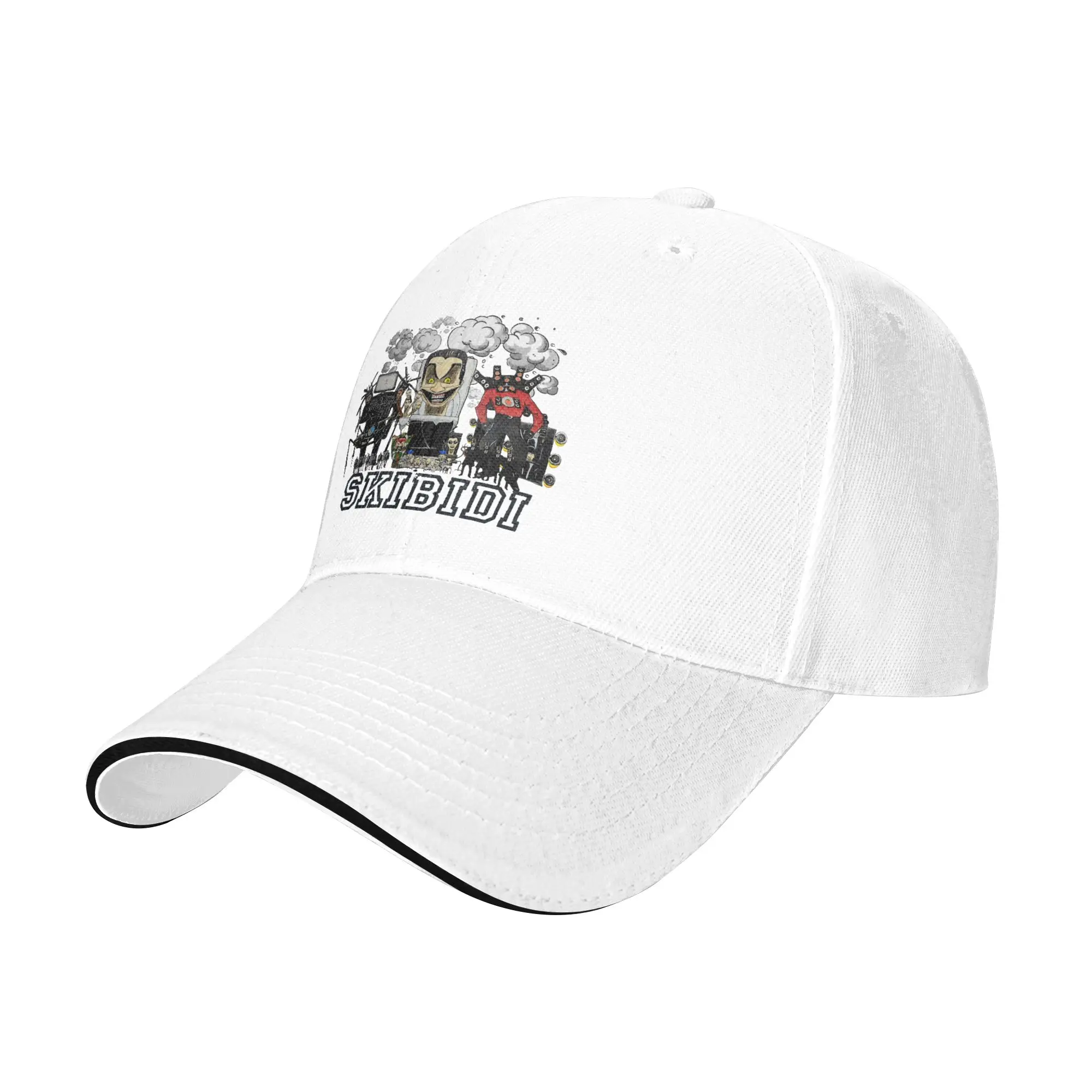 Skibidi Toilet Funny Game  Baseball Cap Hip Hop  Sandwich Caps Unisex Adjustable Headwear Activities
